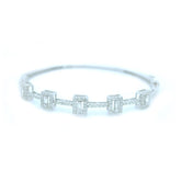 Emerald Diamond Bracelet White Gold 14K - White Carat - USA & Canada